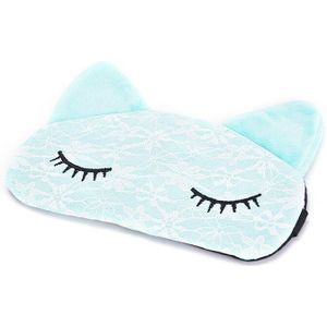 1Pc Cartoon Kat Oogmasker Eyeshade Slaapmasker Zwart Masker Bandage Op Ogen Voor Slapen Reizen Slaap Eye Cover