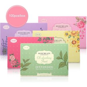 200pcs Korea Geurige Tissue Papier Gezicht Olie Absorberend Papier Plant Vezels Ademend Linnen Pulp Blotting Zakdoek Kleur Sturen