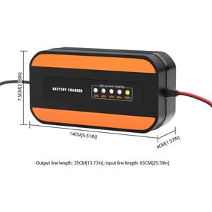 Draagbare Auto-acculader Volautomatische Smart Fast Charger Voor Agm Gel Nat Loodaccu Puls Reparatie Lader Thuis tool