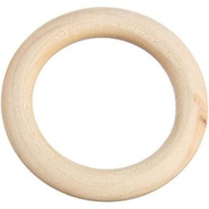 1 Pc 25 Mm-60 Mm Baby Natuurlijke Houten Odontoprisis Ringen Hout Kleur Creatieve Ketting Armband Diy Handwerk Ambachten MJG6952