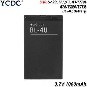 100% 1000Mah BL-4U BL4U Batterij Voor Nokia Asha 210 300 305 306 308 309 311 501 503 vervanging Li-Ion Lithium Batterij