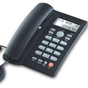 Desktop Draadgebonden Telefoon Met Caller Id Display, Bedrade Vaste Telefoon Voor Thuis/Hotel/Kantoor, verstelbare Volume, Real Time Datum W