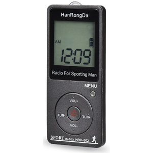 Draagbare Radio Frequentie Ontvanger Fm/Am Radio Wereld Met Lcd-scherm Lock Knop Pocket Radio En Oortelefoons