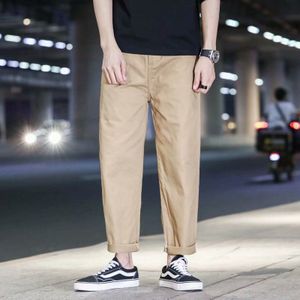 Zogaa Overalls mannen Rechte Broek Tij Japanse Stijl Casual Solid Wilde Been Broek Losse Eenvoudige Katoenen Cargo broek