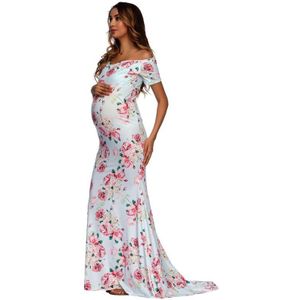 SMDPPWDBB Moederschap Jurken Moederschap Fotografie Props Bloemen V-hals Sexy Maxi Jurk Elegante Zwangerschap Fotoshoot Vrouwen Jurk