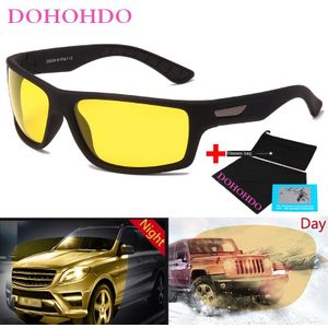 Dohohdo Night Vision Bril Mannen Gepolariseerde Zonnebril Vrouwen Klassieke Geel Lens Eyeware Driver Anti-Glare Goggles Gafas