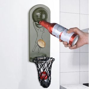 Niceyard Creatieve Flesopener Met Pocket Wijn Bier Opener Wall Mount Basketbal Opener Multifunctionele Magneet Keuken Gadget