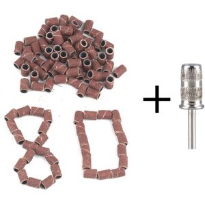 100Pcs 80 ''/120''/180 "Schuurbanden Voor Nail Drill Nail Boor Machine Bits Bestand gel Polish Nagels Professionele Tool Accessoires
