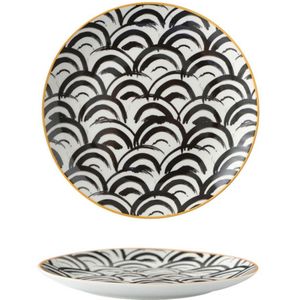 8-Inch Scandinavische Stijl Geometrische Serie Keramische Ontbijt Plaat Westerse Steak Platte Schotel Fruitschaal Decoratie Opknoping Plaat