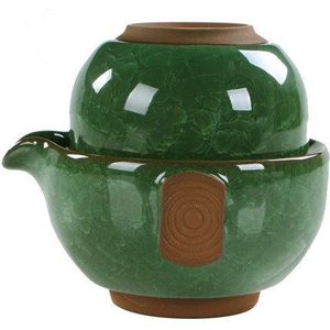 Draagbare China Kung Fu Thee Set 1 Cup 1 Pot Reizen Theepot Waterkoker Koffie Mok Cup Drinkware Thee Cups Gaiwan voor Vaderdag