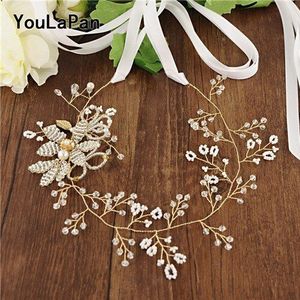YouLaPan SH68 gold bruidsmeisjekleding riem wedding riemen en sjerpen bloem sash gold lint sjerp riem gordel vrouw riem