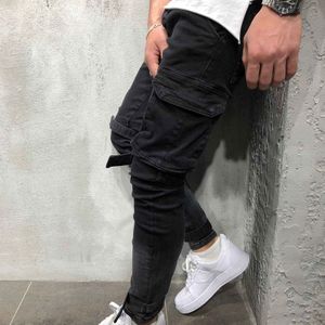 Mannen Mode Toevallige Harem Broek High Street Hip Hop Mannelijke Grote Pocket Slim Fit Cargo Broek Biker Broek Jogger Joggingbroek