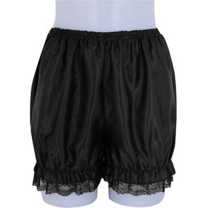 Feeshow Shorts Womens Lace Zoom Shiny Pompoen Broek Bloeiers Shorts Leuke Beveiliging Korte Broek Voor Meisjes Nachtkleding Lingerie Vrouwen