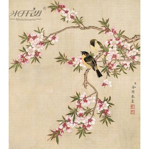 Michelangelo Houten Puzzel 500 Stuk Yu Zhi Perzik Bloesem Flower Bird Chinese Schilderen Art Kid Educatief Speelgoed Home Decor