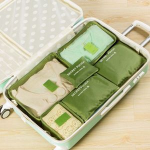 Bagage Packing Cube Koffer 6 Stks/set Reizen Opbergtas Kleren Tidy Pouch Organizer Draagbare Container Waterdichte Case