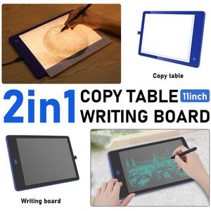 11 Inch Dubbelzijdig Schrijven Pad Met Schaal, Drie-Kleur Dimmen, kleuraanpassing En Temperatuur Kopiëren Tafel Zwart Kleur