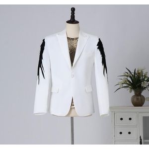 Witte Blazer Mannen Pakken Jacket Mens Koreaanse Podium Kostuums Voor Zangers Kleding Dans Ster Stijl Jurk Masculino Homme Terno B231