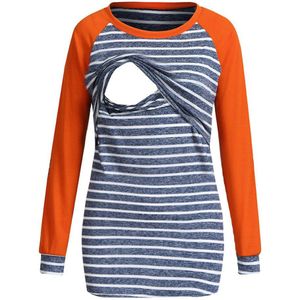 Zwangere Vrouwen Moederschap Verpleging Lange Mouwen Gestreepte Tops Zwangerschap T-shirt Verpleging Borstvoeding Top Overhemd Moederschap Kleding