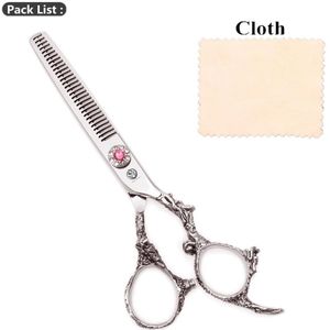 Haar Schaar Regenboog Paarse Draak 6 "Japan 440C 9005 # Kapper Dunner Schaar Kapper Kappers Schaar Haar Snijden Schaar