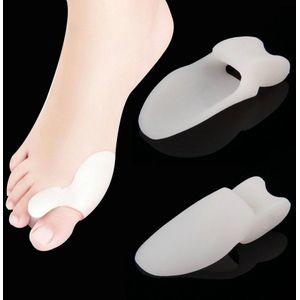2 stks/partij teen separator echt hallux valgus bicycli duim orthopedische beugels om juiste orthesen dagelijks siliconen teen grote bot