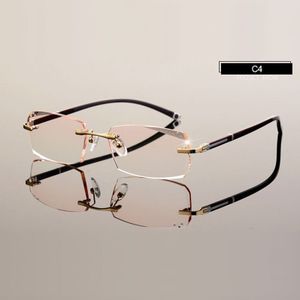 Brillen A001 Diamant Trimmen Snijden Randloze Brillen Recept Optische Brilmontuur voor Mannen Eyewear