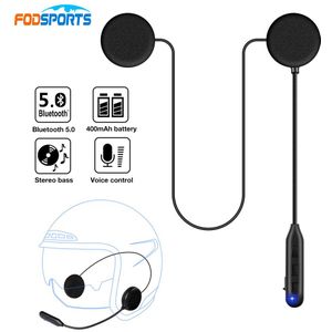 Fodsports HM-1 Motorhelm Headset Draadloze Bluetooth Hoofdtelefoon Bt 5.0 Met Fm Headset Stereo Muziek A2DP Speaker 400 Mah