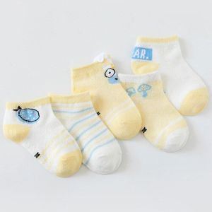 5Pairs/lot 0-2Y Infant Baby Socks Baby Socks for Girls Cotton Mesh Cute Newborn Boy Toddler Socks Baby Clothes Accessories