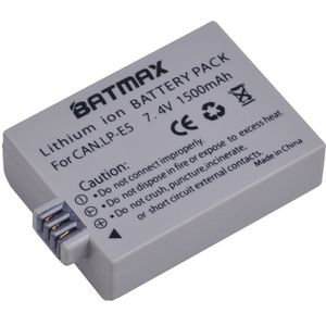 Hoge Capaciteit 1500 mah LP-E5 LPE5 LP E5 Batterij voor Canon EOS Rebel XS, Rebel T1i, rebel XSi, 1000D, 500D, 450D, Kus X3, X2, F