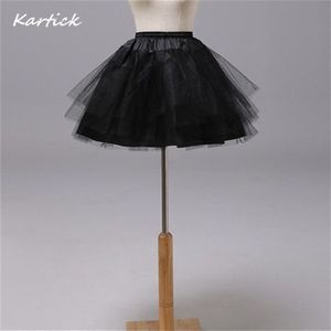 Gloednieuwe Petticoats voor Bloemenmeisje Jurk 3 Lagen Geen Hoop Wit/Rood/Zwart Korte Kinderen Crinoline Meisjes/Kids/Kind Onderrok