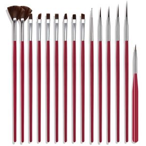 15Pcs Nail Art Acryl Brush Set Schilderen Pen Art Salon Brush Acryl Nail Brush Nagellak Borstels Kit Voor manicure Tool