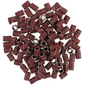 100 Stk/doos 80 "100" 120 "Size Nail Art Schuren Bands Voor Elektrische Manicure Pedicure Boor Machine Accessoires nail File Gereedschap
