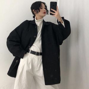 Vrouwen Blouses Shirts Lente Turn-Down Kraag Lange Mouw Streetwear Effen Zakken Koreaanse Stijl Single-Breasted Alle-match Chic