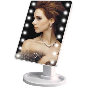Batterij Aangedreven Tafel Spiegel Spiegels Makeup Cosmetische Home Decor Led Lichtgevende Spiegel Lamp Schoonheid Badkamer