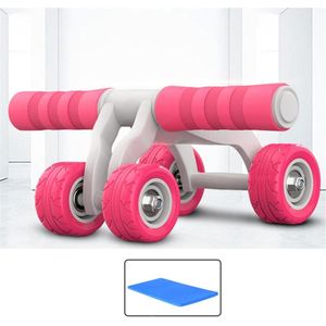 4-Wiel Abdominale Rebound Wiel Ab Roller Fitness Apparatuur Voor Home Gym Training Mannen Vrouwen Oefening Workout Slip Band