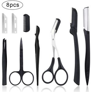 4/6/8/11Pcs Wenkbrauw Cutters Set Eye Brow Trimmer Schaar Gezicht Scheerapparaat Ontharing scheermes Vrouw Wenkbrauw Shaper Makeup Tools