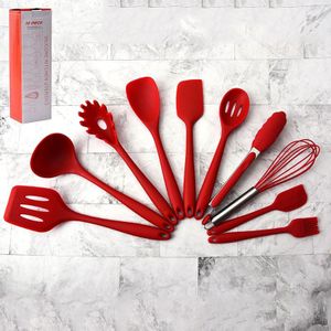 Fabrikanten Directe Verkoop Silicagel Keuken Ware 10 Set Non-stick Pot Schop Keukengerei Set Set Een Stuk alle Randen Omvatten