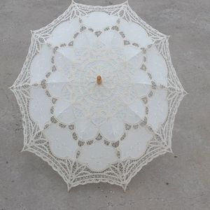 Battenburg Lace Parasol en Fan set Bruiloft Paraplu Fan Set Lace Fan En Wedding Paraplu Kant Parasol