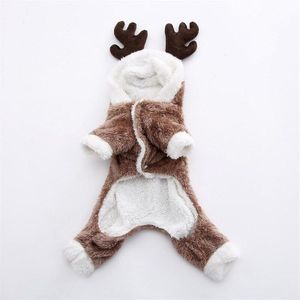 Kerst Huisdier Kat Kostuum Winter Katoen Kat Kleding Voor Katten Kitty Kitten Kapmantel Jas Warm Dikker Elanden Kostuums Kleding