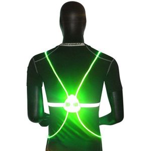 360 Hoge Zichtbaarheid Reflecterende vest Flash LED Driving Night Rijden Fietsen Outdoor Licht Up Fietsen Veiligheid Vest