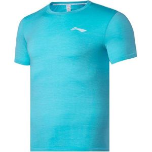 Li-Ning Mannen Running T-shirts Regular Fit 58.4% Polyester 41.6% Nylon Voering Li Ning Sport Ademend Tees Tops ATSQ071 MTS3227
