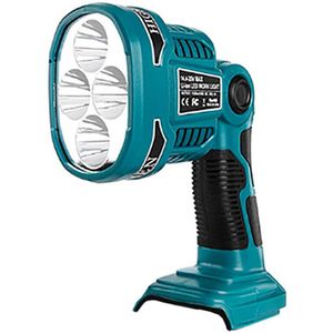 Draagbare Spotlight Led Waarschuwing Licht Werk Lamp Zaklamp Zaklamp Hand Lantaarn Voor Makita 14.4V 18V BL1830 BL1430 Li-Ion batterij