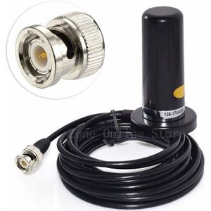 Voertuig/Auto Mobiele Radio Vhf/Uhf Dual Band Antenne Bnc Male Connector Magnetic Base Mount 5M RG58 Kabel Voor BC125AT Scanner