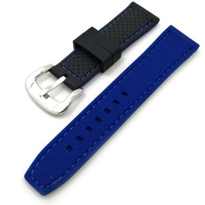 20Mm 22Mm 24Mm Rood Oranje Blauw Universele Zachte Siliconen Horlogeband Rubber Waterdichte Sport Blet Armband Band Strap accessoires