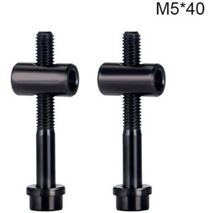 2Pcs M5 * 30/40Mm Zadelpen Bouten Titanium Legering Fixing Bolt Fiets Schroeven Fietsonderdelen zwarte Goud Regenboog ED889