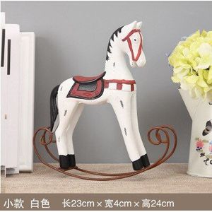 Buf Moderne Europa Stijl Trojan Horse Standbeeld Bruiloft Decor Houten Paard Retro Woondecoratie Accessoires Hobbelpaard Ornament