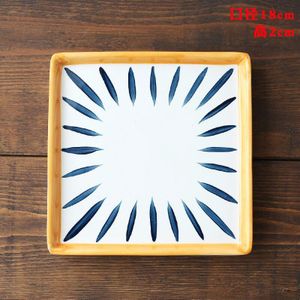 Nordic Geschilderd Keramische Hotel Restaurant Keuken Servies Moderne Minimalistische Home 7 Inch Vierkante Westerse Steak Dessert Sushi Plaat