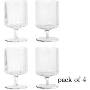 4 Stuks Rimpel Wijnglas Beker Cocktail Glazen Sap Glas Set Van 4