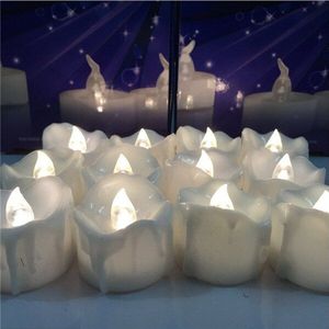 12 STKS Mini LED Kaars Kleine Knipperende Kaars Voor Bruiloft Verjaardag Halloween Christma, batterij Inbegrepen