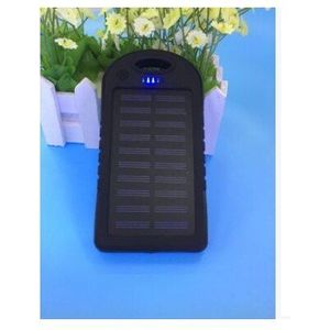 Universele solar power bank 5000 mah Draagbare Waterdichte Solar charger Dual-USB Solar battery Charger voor iphone samsung all telefoon