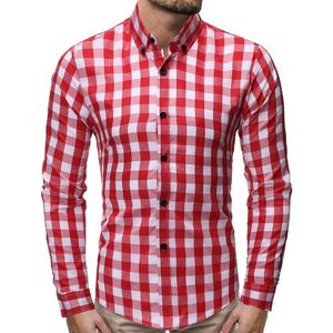 Mannen Plaid Shirt Lente Herfst Casual Lange Mouw Zachte Comfort Slim Fit Stijlen Man